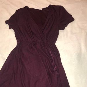 Love Fast Live Hard Plum Wrap Dress